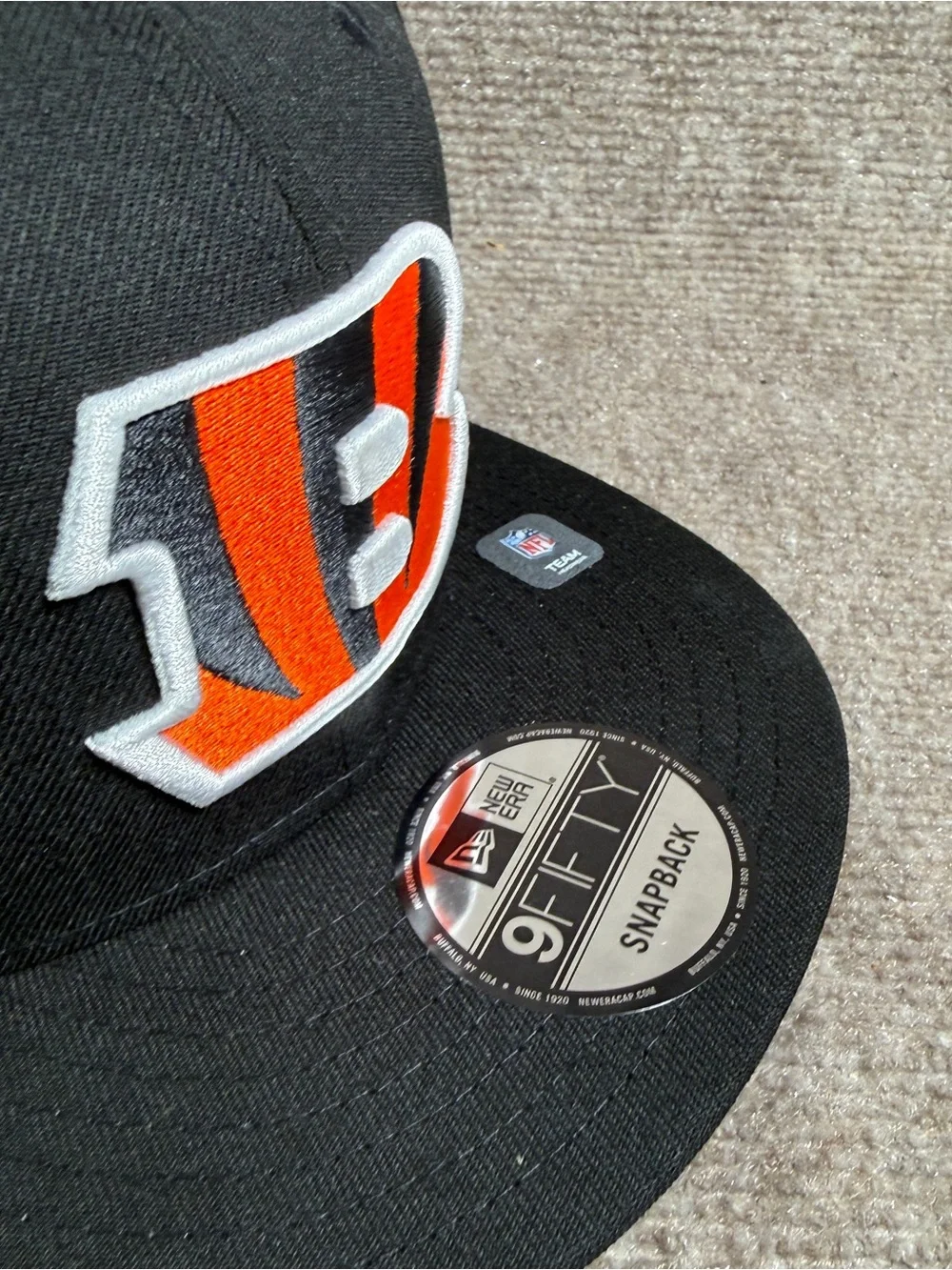 Cincinnati Bengals New Era 9Fifty SnapBack Hat Black Essentials Basic Cap NWT